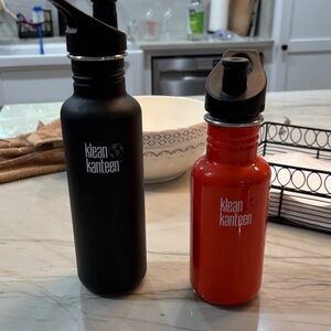 Black and Red Water Bottles